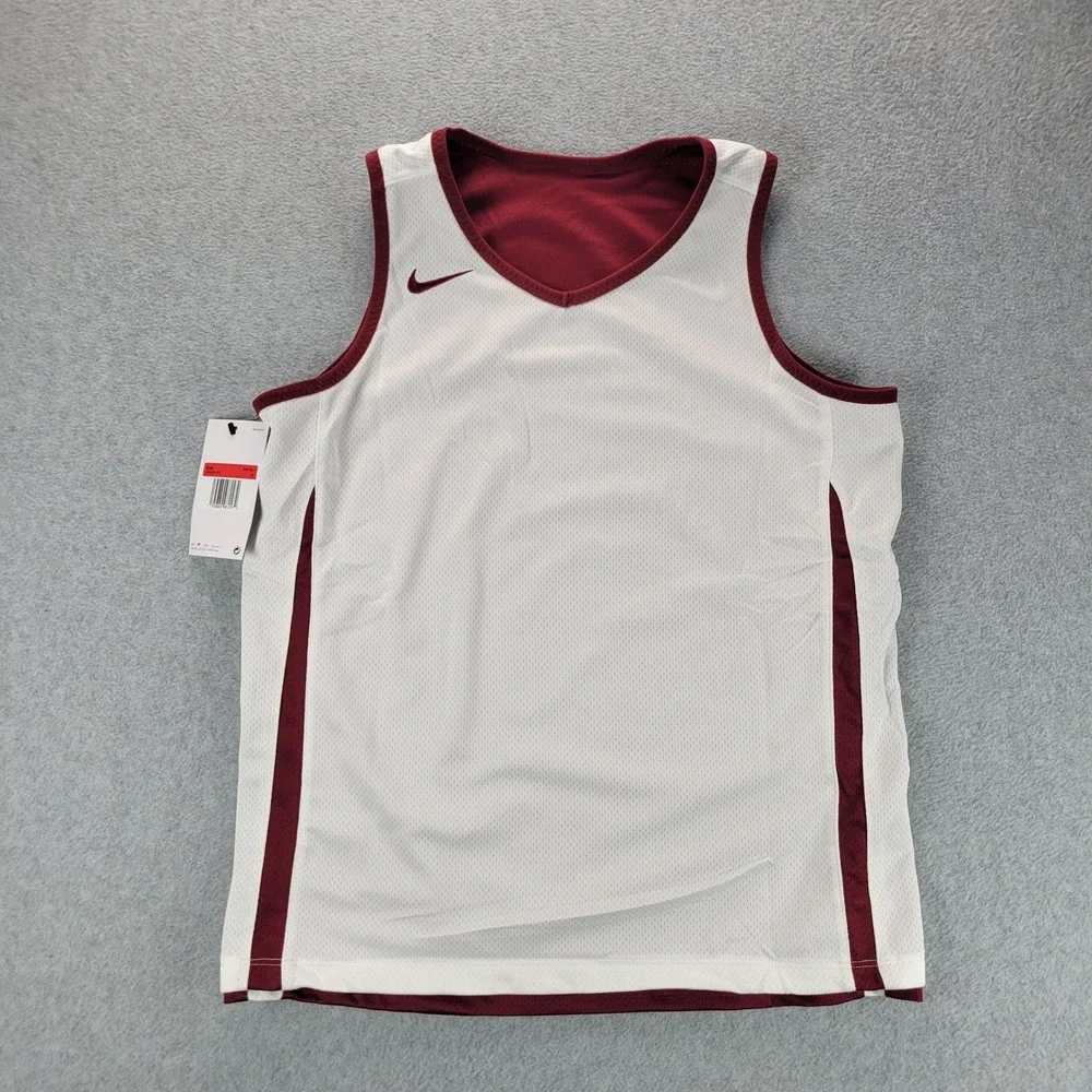 Nike Kids Reversible‎ Basketball Jersey Maroon White DN5269-612 Size Large L